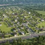 yume village in aerial view